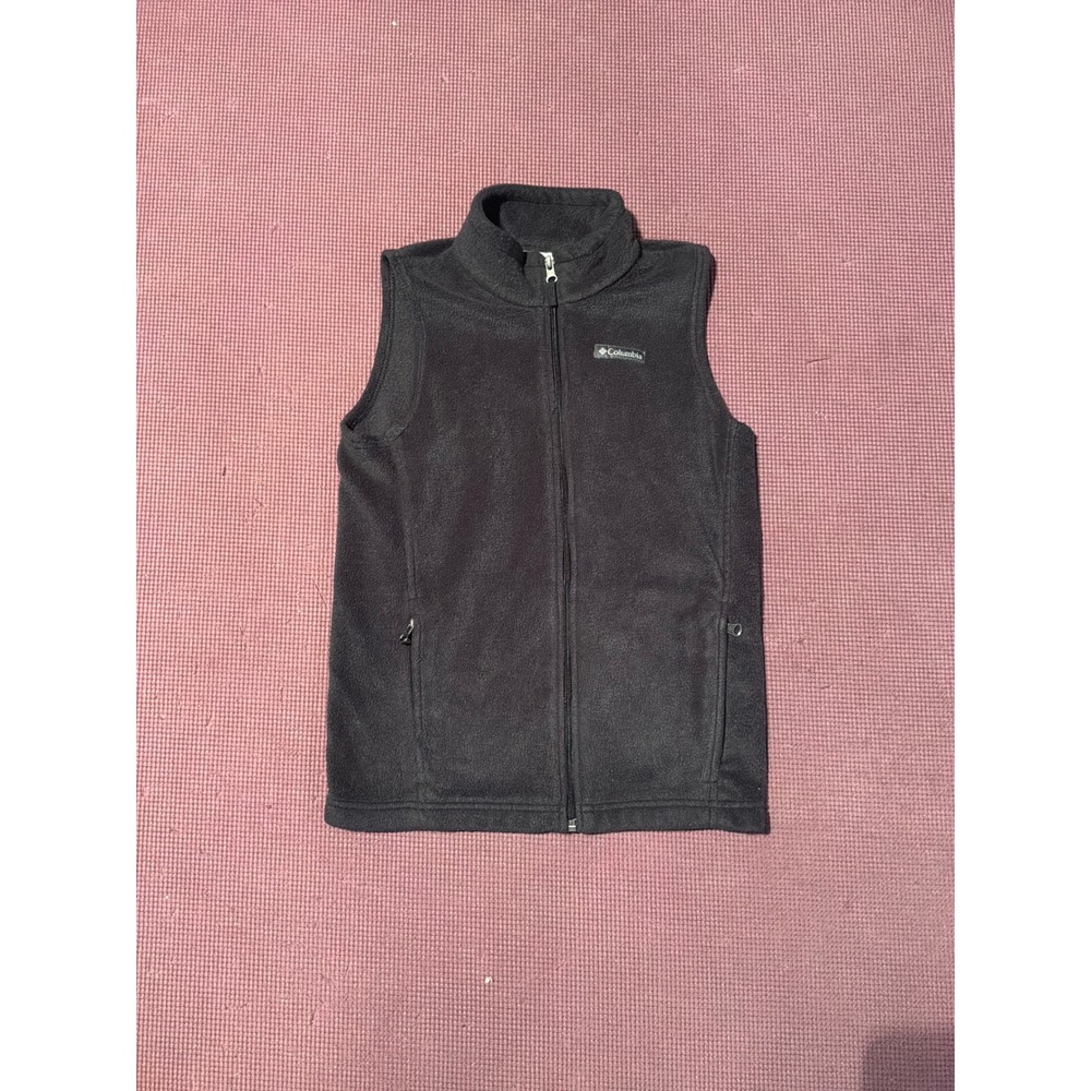 Columbia Kids Black Benton Springs Full Zip Fleece Vest WB1433 Medium 10/12